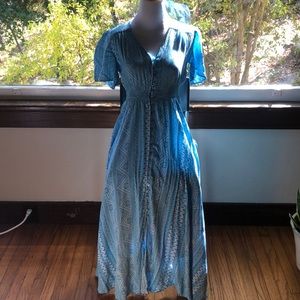 Beautiful sky blue boho maxi dress
